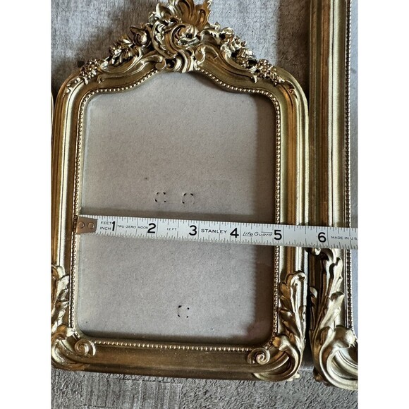 Nicole Miller Antique Gold Finish Photo Picture Frame Ornate Baroque Style Lot 3 - Picture 6 of 15